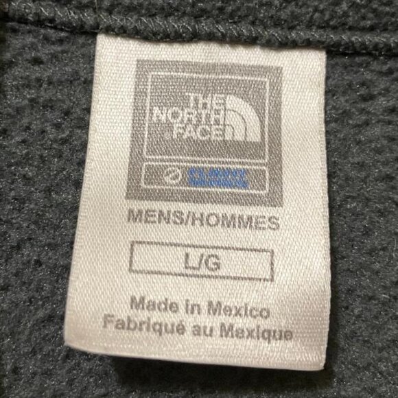 The North Face Men's Black 1/4 Zip Fleece Pullover Logo Sweatshirt Size Large - Picture 4 of 6